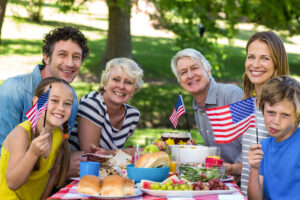 Family celebrating memorial day deals 2025 with barbecue and shopping