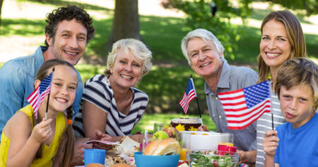 Family celebrating memorial day deals 2025 with barbecue and shopping